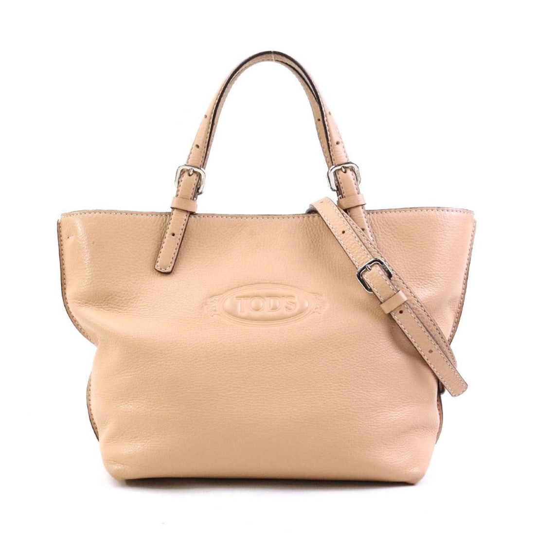 Tod's TOD'S Handbag Shoulder Bag Leather Pale Orange Women's r11306k: --- Catalog ---Category: SizeSize (HxWxD): 22cm x 23cm x 12.5cm / 8.66'' x 9.05'' x 4.92''Category: DesignType: Handbag, Shoulder bagColor: Pale orangeGender: WomenMaterial: Leather Category: GeneralB