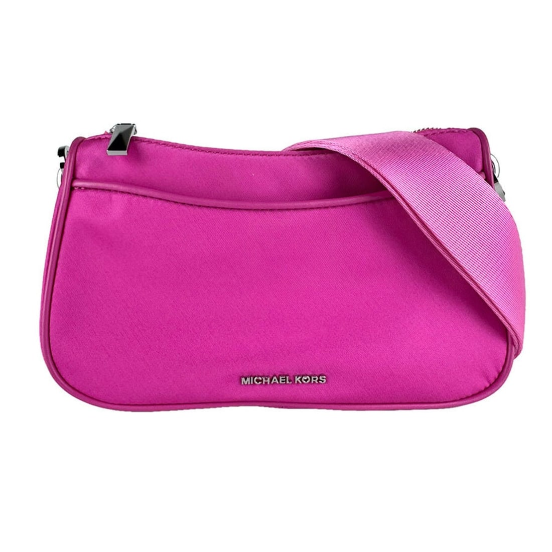 Michael Kors Crossbody Shoulder Bag, Nylon, Magenta Silver, Women's, z10404: --- Catalog ---Category: SizeSize (HxWxD): 13cm x 22cm x 8cm / 5.11'' x 8.66'' x 3.14''Category: DesignType: Shoulder bagColor: PinkGender: WomenMaterial: Nylon Category: GeneralBrand: Michael KorsCou