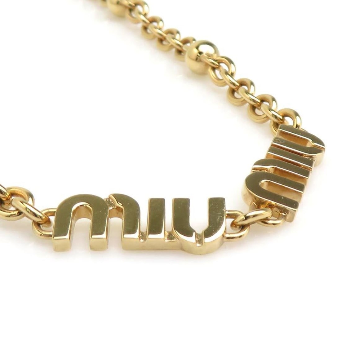 Miu Miu Miu necklace, metal, gold, women's, 5IC059 r11339k: --- Catalog ---Category: SizePendant Size: 7mm x 45mm / 0.27'' x 1.77''Neck Circumference: 46 cm / 18.11''Category: DesignColor: GoldGender: WomenMaterial: MetalNecklace Type: NecklaceCategory: