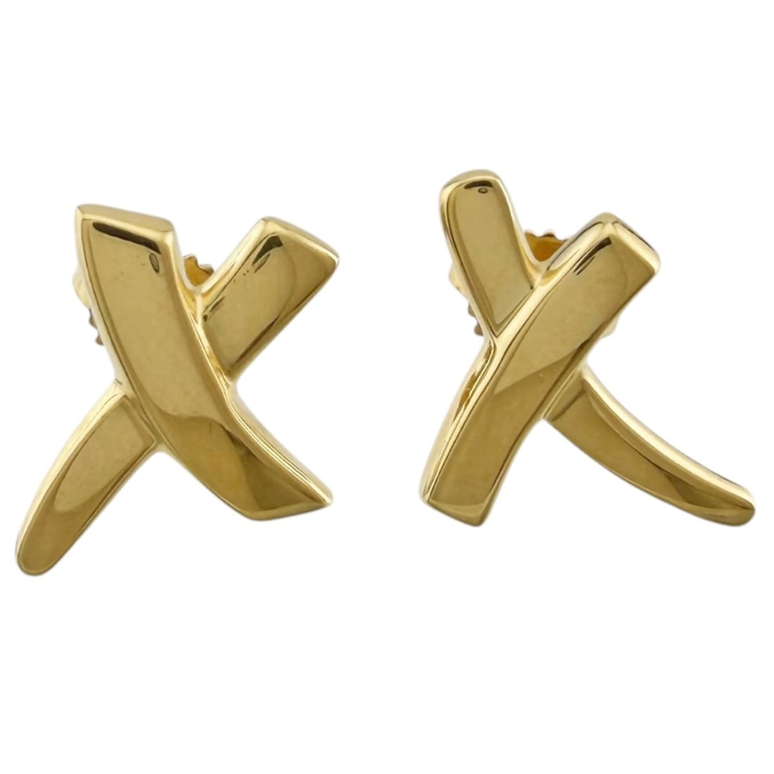 Tiffany & Co. Graffiti X Earrings, 18K Yellow Gold, Women's Earrings.: --- Catalog ---Category: DesignType: Stud earringsColor: GoldGender: WomenMaterial: Yellow gold (18K)Category: GeneralBrand: Tiffany--- Item List ---Section: ConditionRanking: Rank SA Used - Hardly an