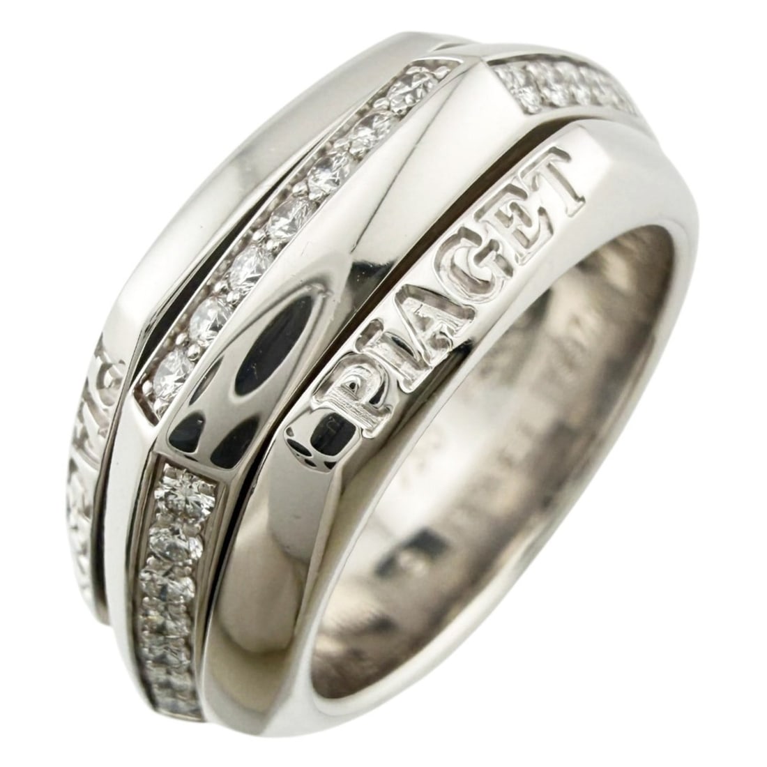 Piaget Possession Ring, 1, 18K White Gold, Diamond, Women's PIAGET: --- Catalog ---Category: SizeJP Size: 16.5US Size: 8Category: DesignType: Band ringColor: SilverGender: WomenMaterial: White gold (18K)Category: GeneralBrand: Piaget--- Item List ---Section: Condition