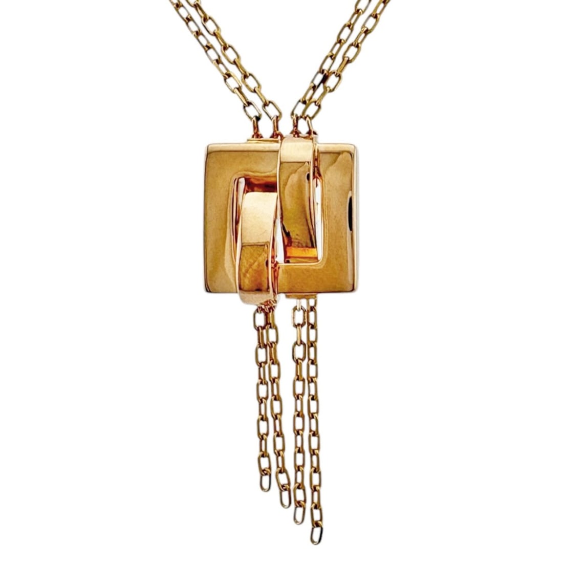 Boucheron Deschené Necklace, 18k Gold, Women's Necklace: --- Catalog ---Category: SizePendant Size: 40mm x 14.5mm / 1.57'' x 0.57''Neck Circumference: 44 cm / 17.32''Category: DesignColor: Pink goldGender: WomenMaterial: Pink gold (18K)Necklace Type: Neckla