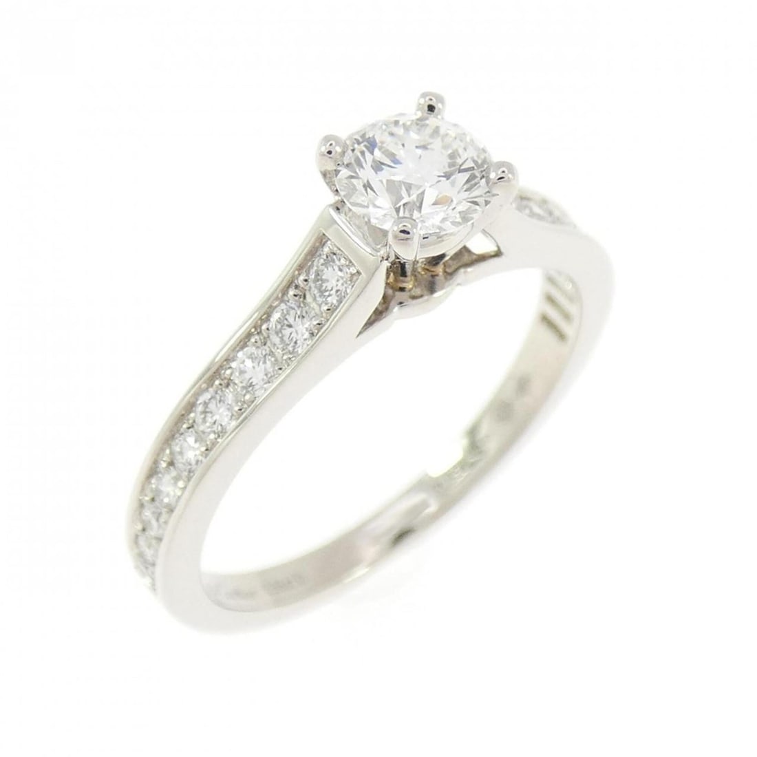 Cartier 1895 Ring, 0.36 CT: --- Catalog ---Category: SizeUS Size: 5Brand Size: 49Category: DesignType: Band ringColor: PlatinumStone: DiamondGender: WomenMaterial: Platinum 950Weight (ct.): 0.36Category: GeneralMPN: