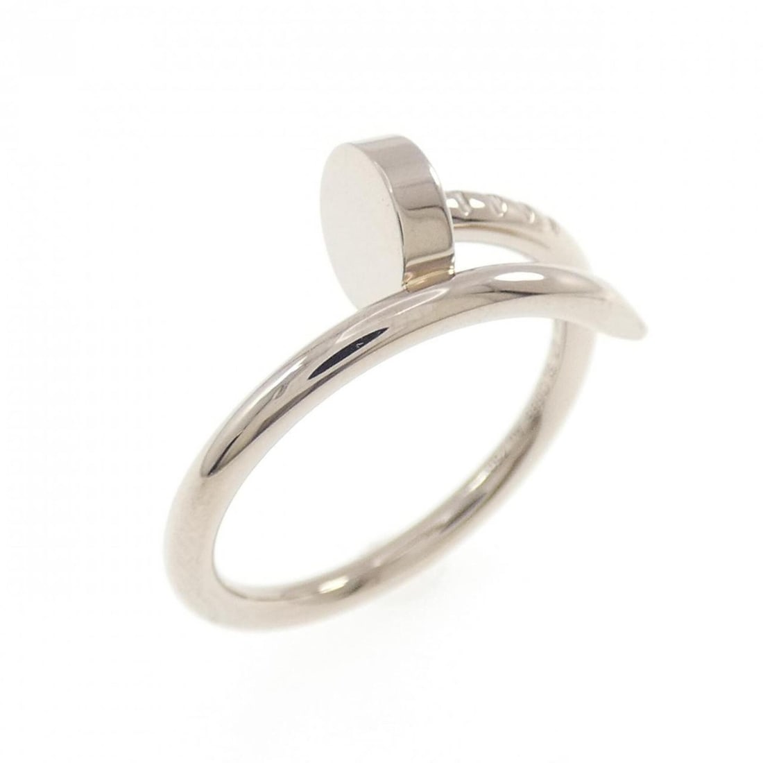 Cartier Juste un Clou Small Ring: --- Catalog ---Category: SizeUS Size: 4Brand Size: 47Category: DesignType: Band ringColor: White goldGender: WomenMaterial: White gold (18K)Category: GeneralMPN: B4226000Brand: Cartier--- Item List