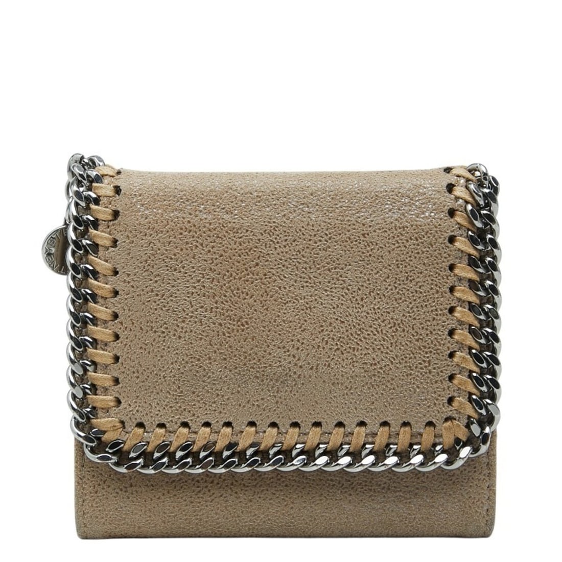 Stella McCartney Falabella Tri-fold Wallet, Brown, Polyester Leather, Women's.: --- Catalog ---Category: SizeSize (HxWxD): 10.5cm x 11.5cm x 1cm / 4.13'' x 4.52'' x 0.39''Category: DesignType: Wallet (tri-fold)Color: BrownGender: WomenMaterial: Polyester Category: GeneralBrand: S