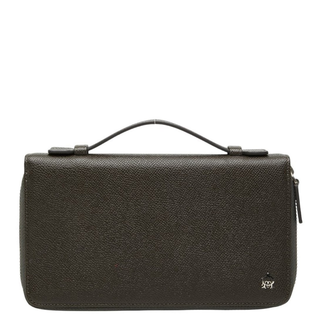 Dunhill Double Zip Travel Companion Case Long Wallet Second Bag Khaki Green Leather Men's: --- Catalog ---Category: SizeSize (HxWxD): 12cm x 21cm x 4.5cm / 4.72'' x 8.26'' x 1.77''Category: DesignType: Long wallet (bi-fold)Color: Green, KhakiGender: MenMaterial: Leather Category: GeneralBra