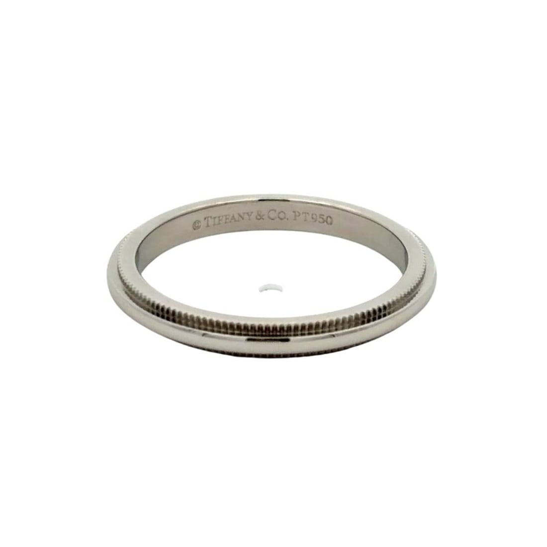 Tiffany & Co. Milgrain Ring, approximately 3.4g, Platinum 950, 2mm width.: --- Catalog ---Category: SizeJP Size: 9US Size: 5Category: DesignType: Band ringGender: WomenMaterial: Platinum 950Category: GeneralBrand: Tiffany--- Item List ---Section: ConditionRanking: Rank A Use