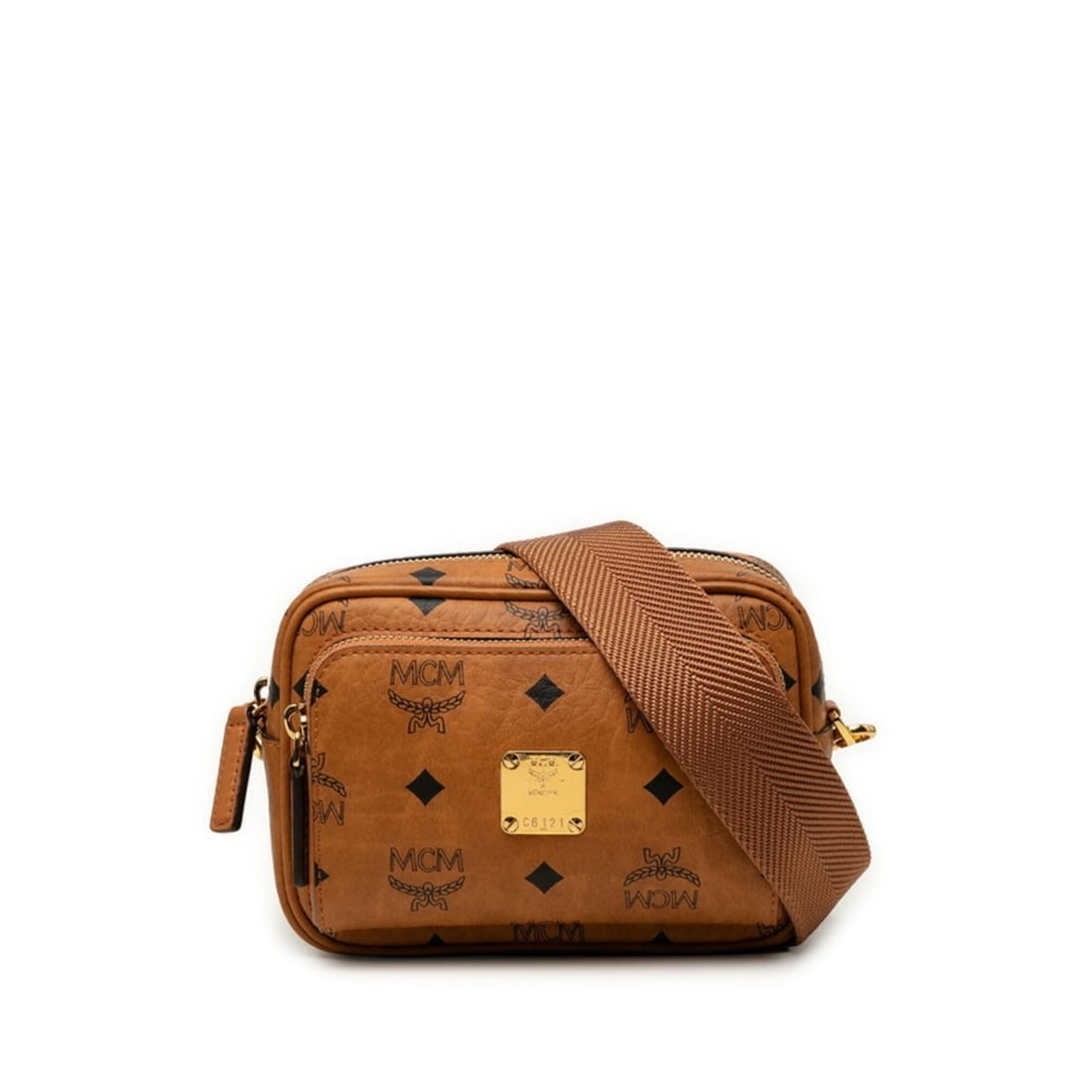 MCM Visetos Logogram Shoulder Bag, Brown Leather, Women's: --- Catalog ---Category: SizeSize (HxWxD): 12cm x 17cm x 5cm / 4.72'' x 6.69'' x 1.96''Category: DesignType: Shoulder bagColor: BrownGender: WomenMaterial: PVC , Leather Category: GeneralLine: Visetos