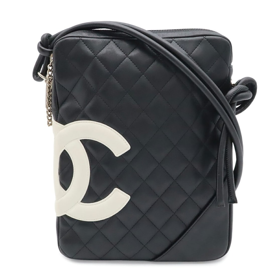 CHANEL Cambon Line Coco Mark Medium Pochette Shoulder Bag, Soft Calf Leather, Black/White, A25178: --- Catalog ---Category: SizeSize (HxWxD): 24.5cm x 19cm x 3cm / 9.64'' x 7.48'' x 1.18''Category: DesignType: Shoulder bagColor: Black, WhiteGender: WomenMaterial: Cambon ligne Category: GeneralMPN: 