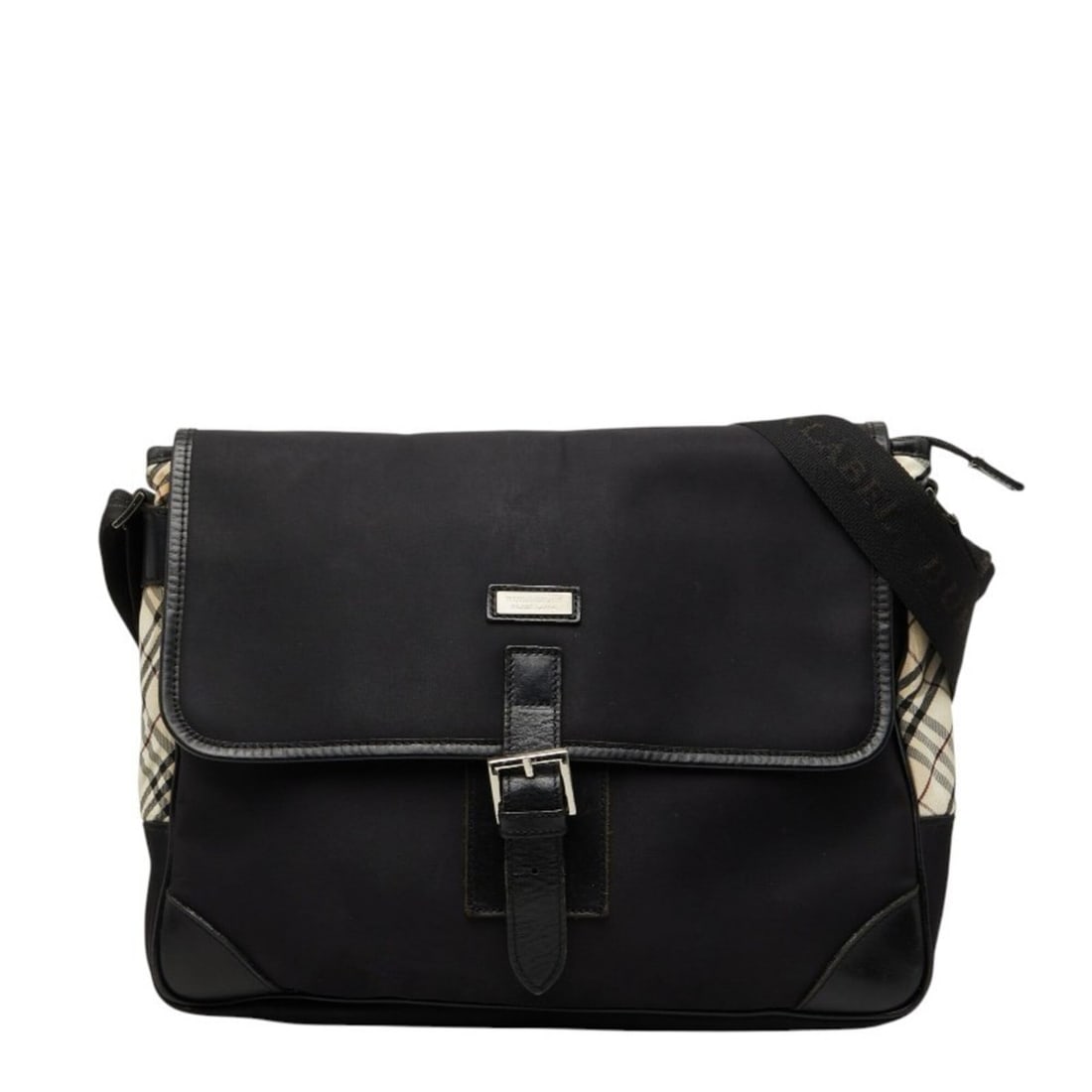 Burberry Black Label Nova Check Crossbody Shoulder Bag, Black/Beige, Nylon/Leather, Women's.: --- Catalog ---Category: SizeStrap Drop: 64cm / 25.19''Size (HxWxD): 27.5cm x 33.5cm x 6cm / 10.82'' x 13.18'' x 2.36''Category: DesignType: Shoulder bagColor: Beige, BlackGender: WomenClosure: Magnet