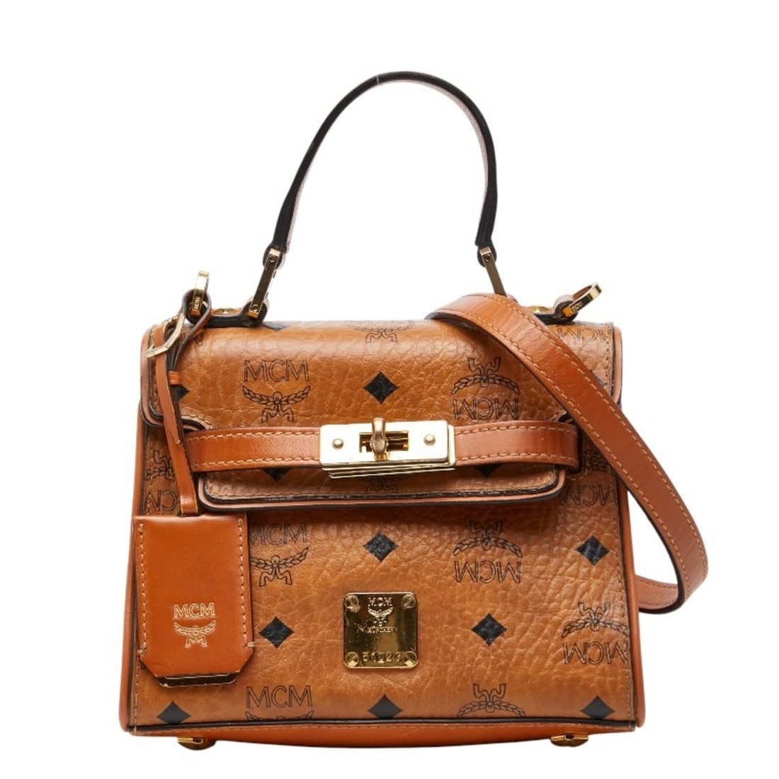 MCM Logogram Visetos Handbag/Shoulder Bag 2-Way Cognac Brown Leather Women's: --- Catalog ---Category: SizeSize (HxWxD): 15cm x 18cm x 10cm / 5.9'' x 7.08'' x 3.93''Category: DesignType: Handbag, Shoulder bagColor: BrownGender: WomenMaterial: PVC , Leather Category: GeneralBran