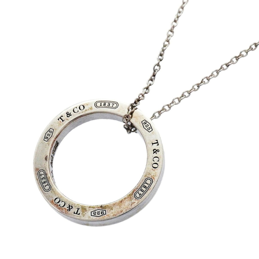 Tiffany & Co. Necklace 1837 Circle Sterling Silver 925 Women's: --- Catalog ---Category: SizePendant Size: 17.7mm x 17.7mm / 0.69'' x 0.69''Neck Circumference: 41 cm / 16.14''Category: DesignGender: WomenMaterial: Silver 925Necklace Type: NecklaceCategory: General