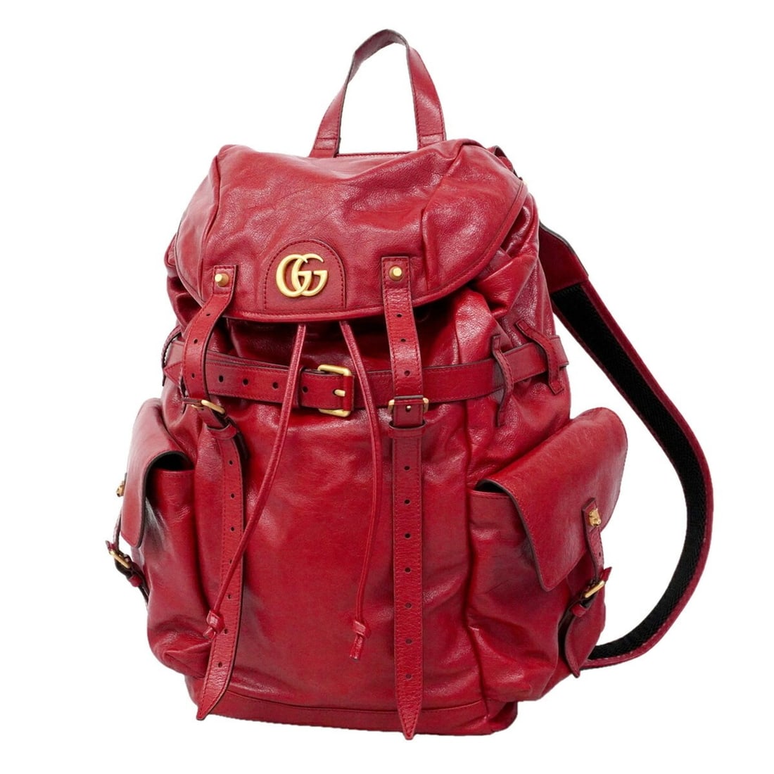 Gucci GG Marmont Rebel Backpack, 526908, Leather, Red, Men's, P3550765: --- Catalog ---Category: SizeSize (HxWxD): 46cm x 28cm x 13cm / 18.11'' x 11.02'' x 5.11''Category: DesignType: BackpackColor: Red colorGender: MenMaterial: Leather Hardware Color: GoldCategory: Gener