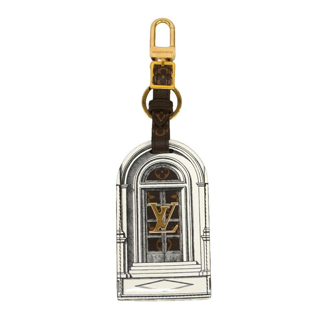 Louis Vuitton Keychain Charm Monogram Portefeuille Tag Architechra MP3204 White Brown Women's: --- Catalog ---Category: SizeSize (HxWxD): 20.5cm x 6cm x 1.5cm / 8.07'' x 2.36'' x 0.59''Category: DesignType: KeyringColor: Brown, WhiteGender: WomenCategory: GeneralMPN: MP3204Brand: Louis Vuitton-