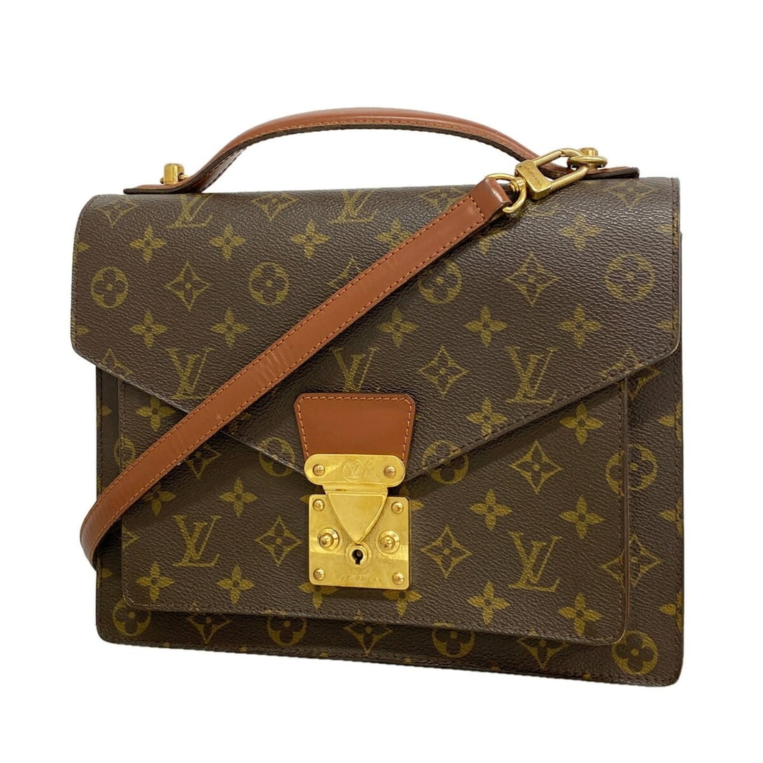 Louis Vuitton Monogram Monceau 28 Handbag M51185 Brown 2-way bag for women: --- Catalog ---Category: SizeSize (HxWxD): 22cm x 28cm x 7cm / 8.66'' x 11.02'' x 2.75''Category: DesignType: HandbagColor: BrownGender: WomenCategory: GeneralMPN: M51185Brand: Louis Vuitton--- Item L