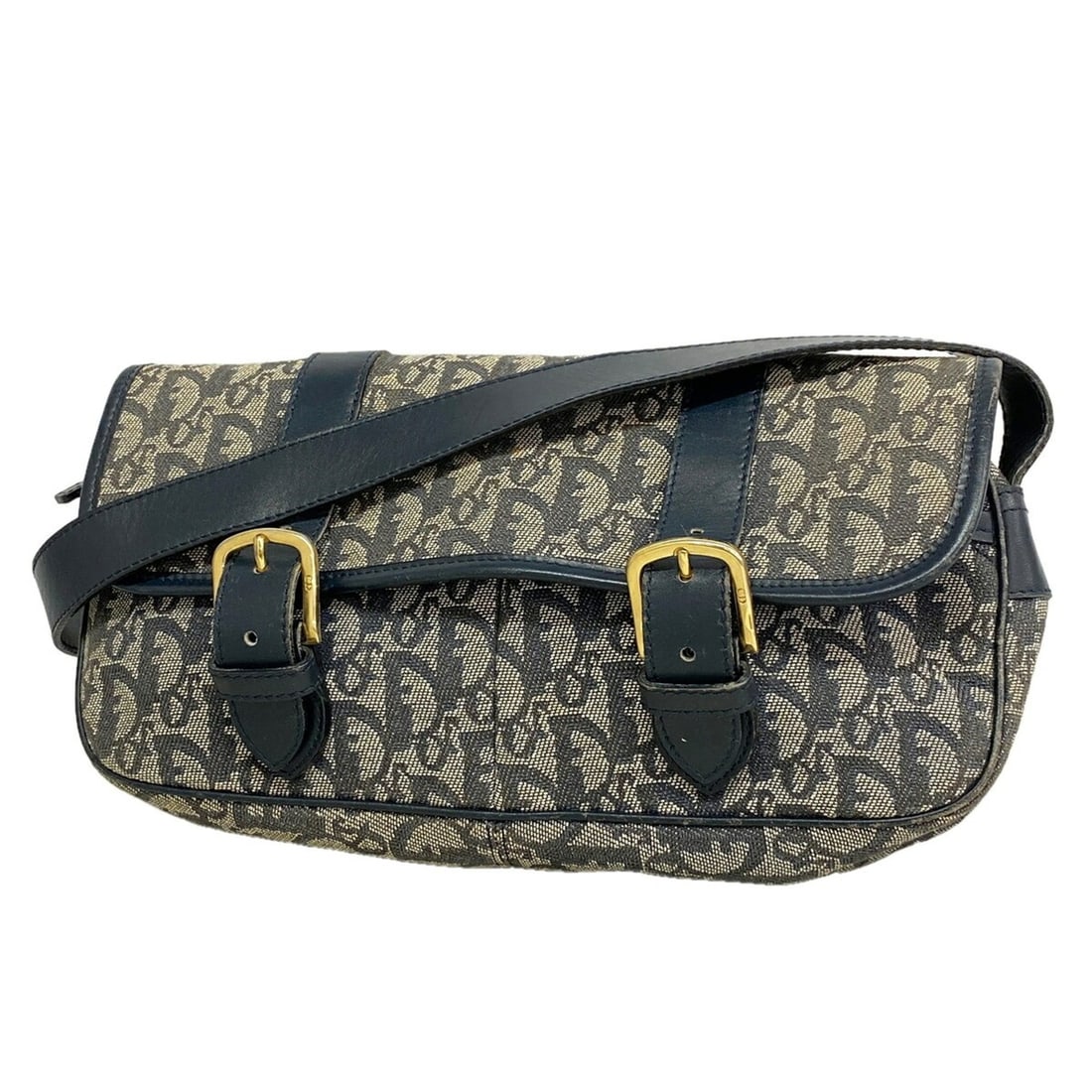 Christian Dior Trotter Canvas Shoulder Bag, Navy, Women's: --- Catalog ---Category: SizeSize (HxWxD): 18cm x 30cm x 7.5cm / 7.08'' x 11.81'' x 2.95''Category: DesignType: Shoulder bagColor: NavyGender: WomenMaterial: Canvas Hardware Color: GoldCategory: Gener