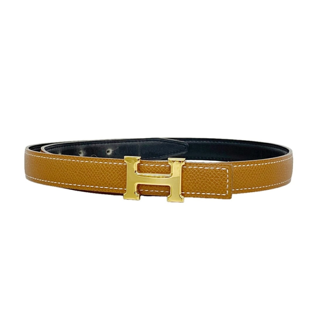 Hermes Constance Belt, Courchevel Box Calf Leather, Gold & Black, ?A Stamp, Men's Women's: --- Catalog ---Category: SizeLength: 70cm - 78cm / 27.55'' - 30.7''Category: DesignType: Standard beltColor: Black, GoldGender: Men,WomenLeather/Fur Type: Graine couchevel leatherMaterial (Strap): Lea