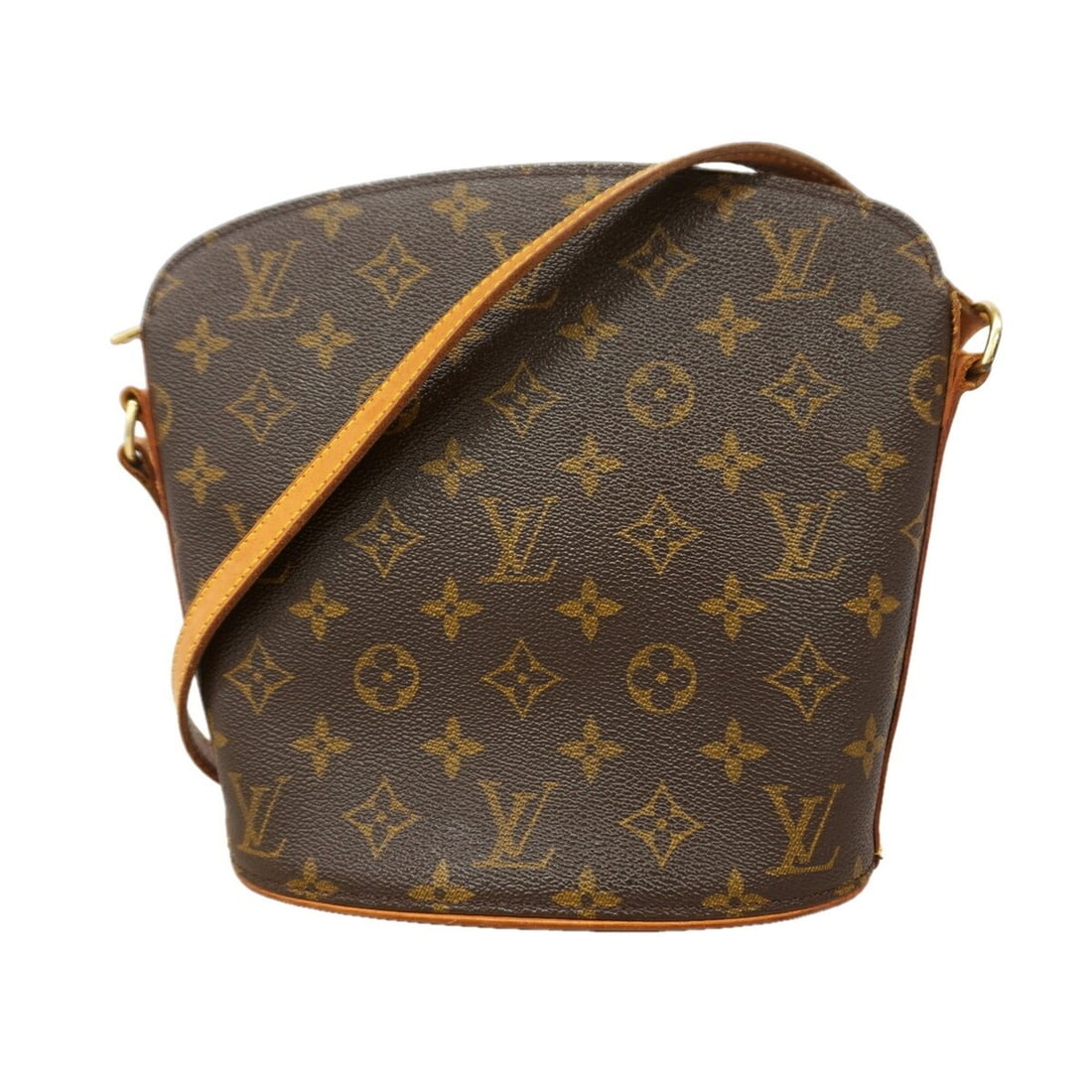 Louis Vuitton Monogram Druot Shoulder Bag M51290 Brown Women's