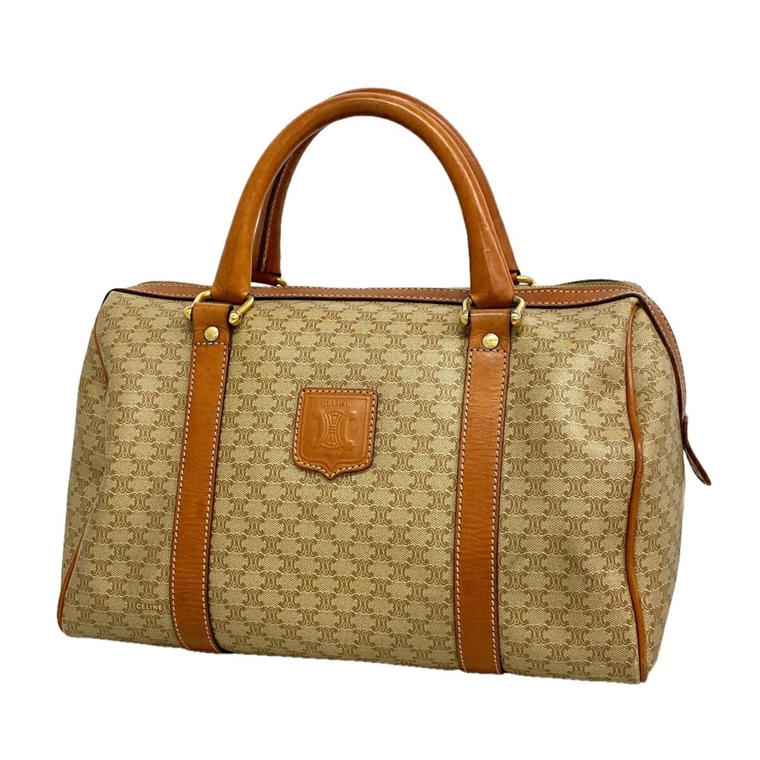 Celine Macadam handbag, beige, women's.: --- Catalog ---Category: SizeSize (HxWxD): 19cm x 31cm x 17cm / 7.48'' x 12.2'' x 6.69''Category: DesignType: HandbagColor: BeigeGender: WomenMaterial: PVC Hardware Color: GoldCategory: GeneralBrand: 