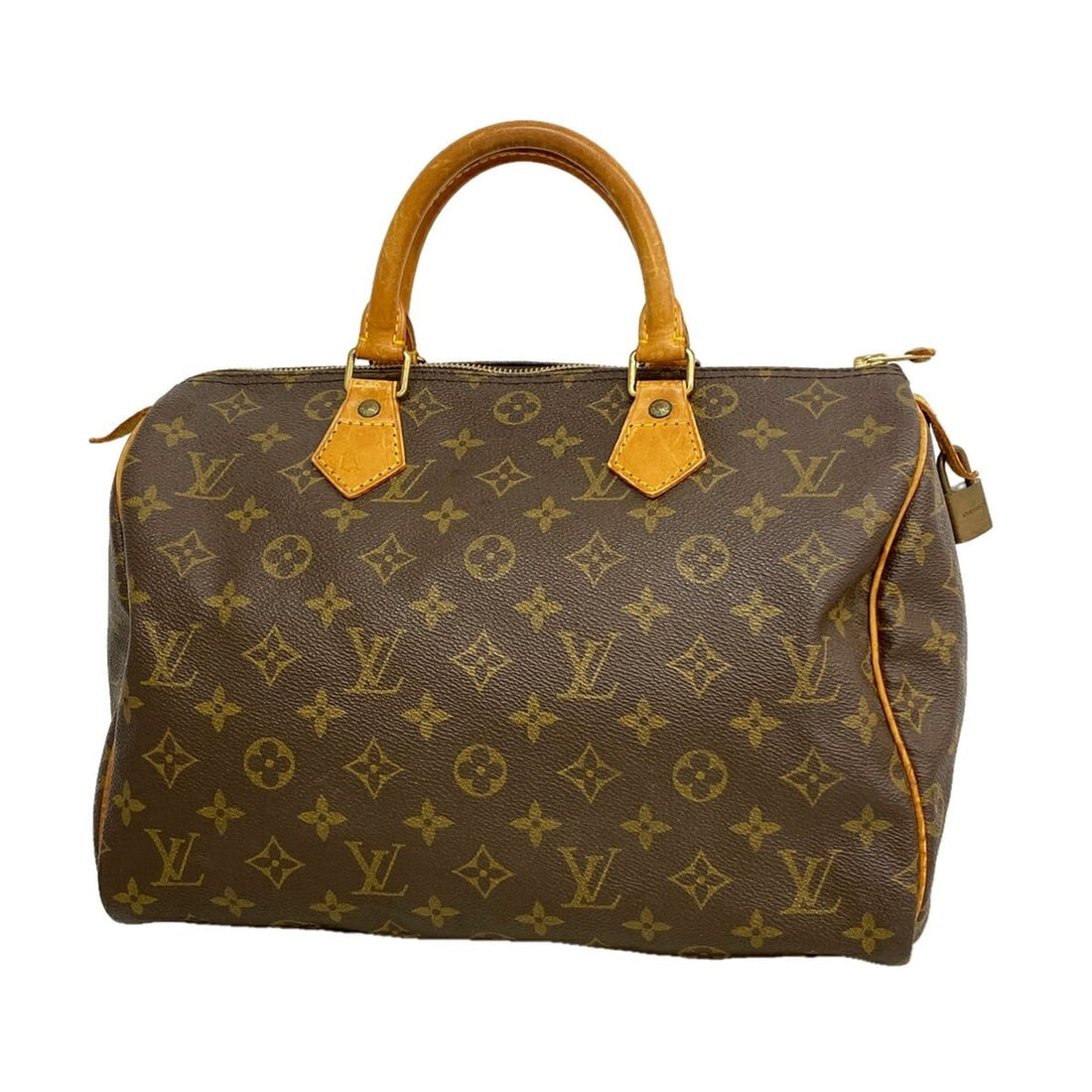 Louis Vuitton Monogram Speedy 30 Handbag M41108 Brown Women's