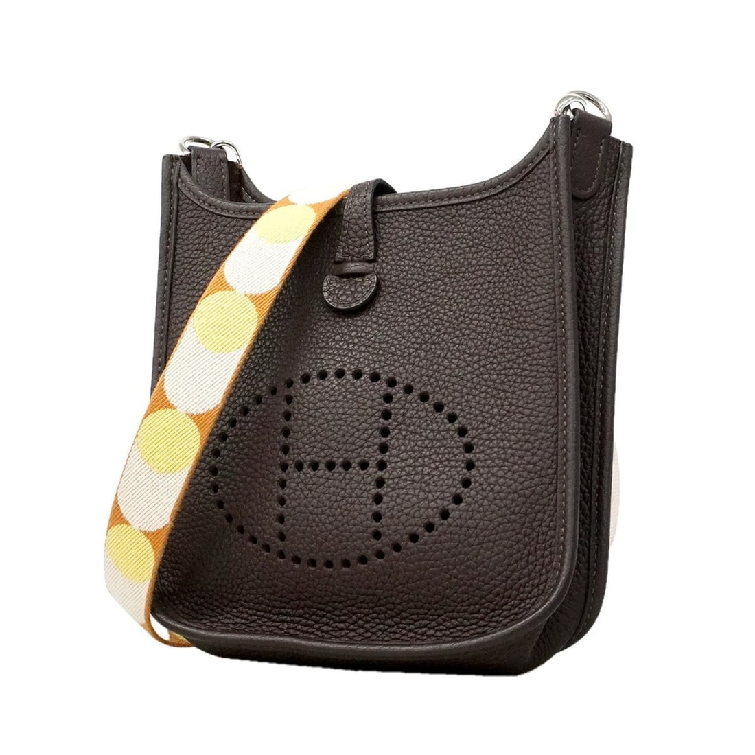 Hermes Evelyne TPM Shoulder Bag, Taurillon Clemence Leather, Rouge Sellier, Z Stamp, Women's.: --- Catalog ---Category: SizeSize (HxWxD): 17.5cm x 17cm x 5.5cm / 6.88'' x 6.69'' x 2.16''Category: DesignType: Shoulder bagColor: BrownGender: WomenMaterial: Taurillon clemence leather Hardware Colo