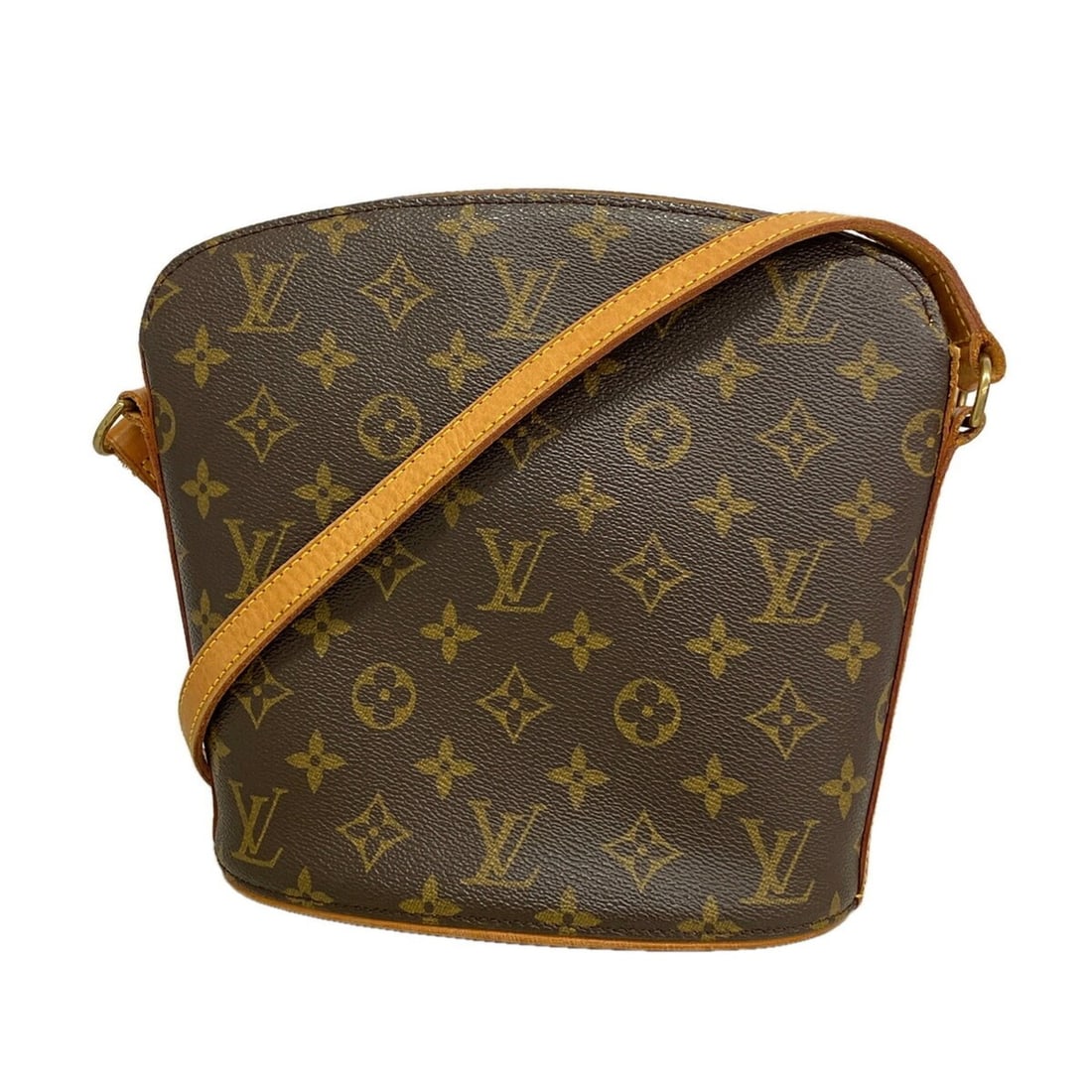 Louis Vuitton Monogram Druot Shoulder Bag M51290 Brown Women's