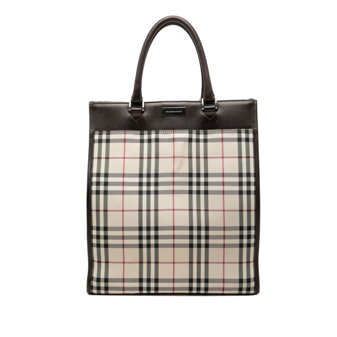 Burberry Nova Check Tote Bag Handbag Beige Brown Canvas Leather Women's BURBERRY: --- Catalog ---Category: SizeHandle Drop: 12.50cm / 4.92''Size (HxWxD): 32cm x 28.5cm x 10.5cm / 12.59'' x 11.22'' x 4.13''Category: DesignType: Handbag, Tote bagColor: Beige brownGender: WomenClosure