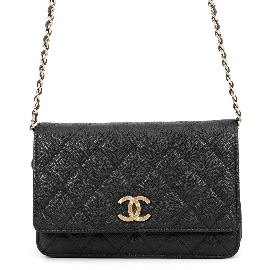 Chanel Chain Wallet, Matelassé Coco Mark, Caviar Skin AP3127, CHANEL Long Black, Women's WALLET: --- Catalog ---Category: SizeSize (HxWxD): 12.5cm x 19cm x 4.5cm / 4.92'' x 7.48'' x 1.77''Category: DesignType: Chain/Shoulder walletColor: BlackGender: WomenMaterial: Grained Calfskin Category: Gene