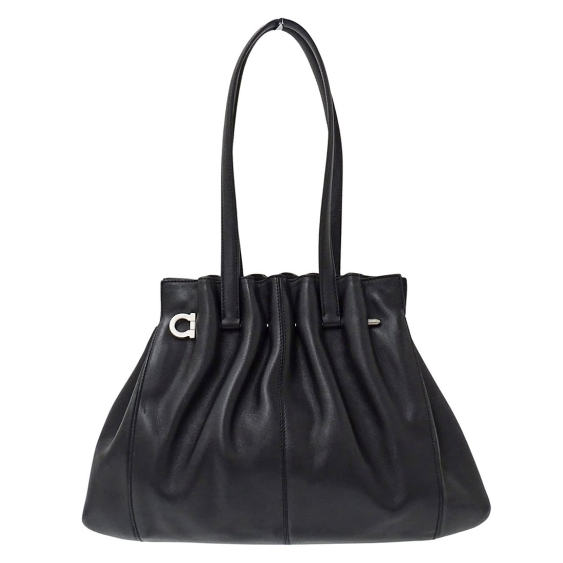 Salvatore Ferragamo Ferragamo handbag for women, brand tote bag, Gancini leather, black.: --- Catalog ---Category: SizeSize (HxWxD): 25cm x 34cm x 8cm / 9.84'' x 13.38'' x 3.14''Category: DesignType: Handbag, Tote bagColor: BlackGender: WomenMaterial: Leather Category: GeneralBrand: Salvat