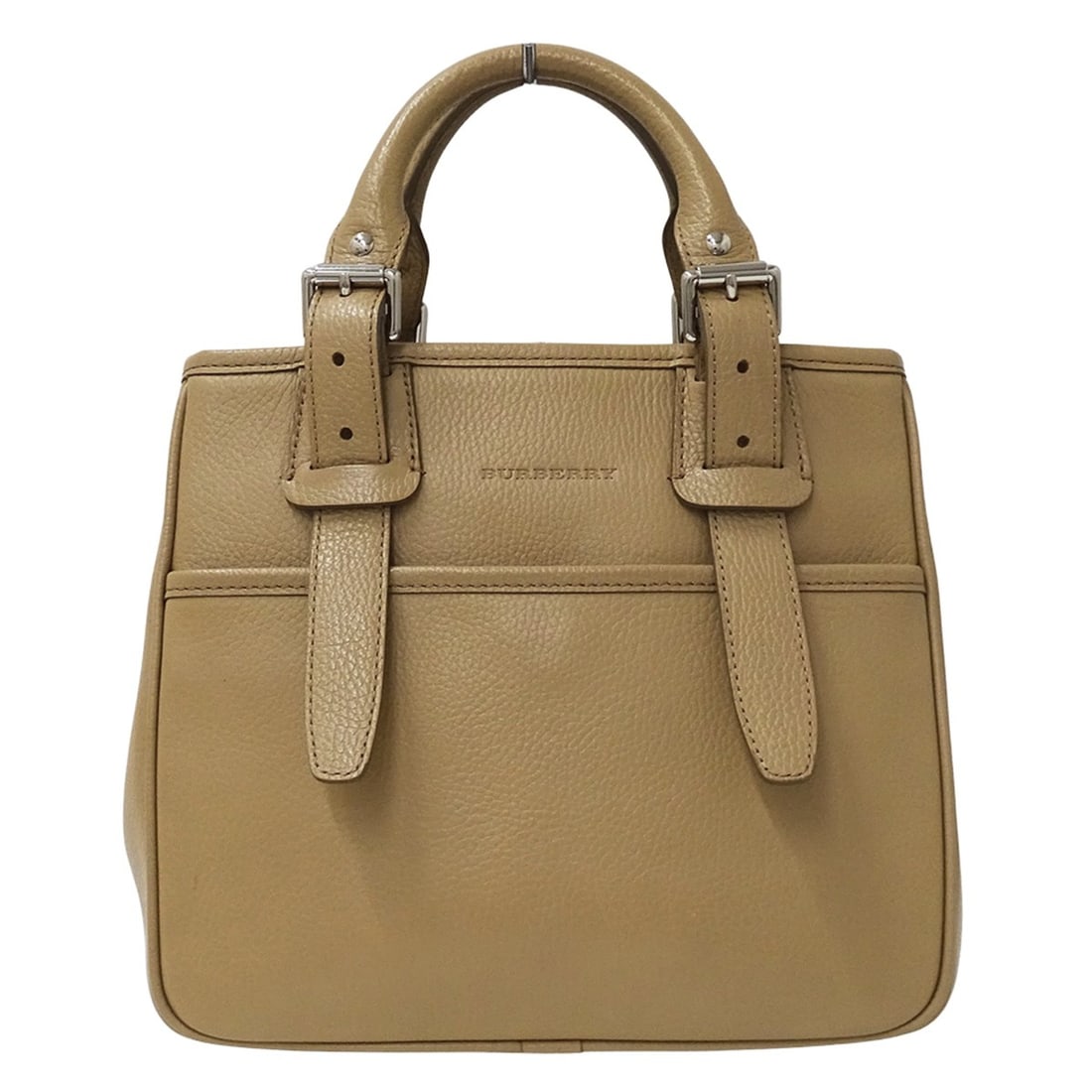 Burberry handbag for women, brand name, tote bag, leather, beige. (1 of 14)