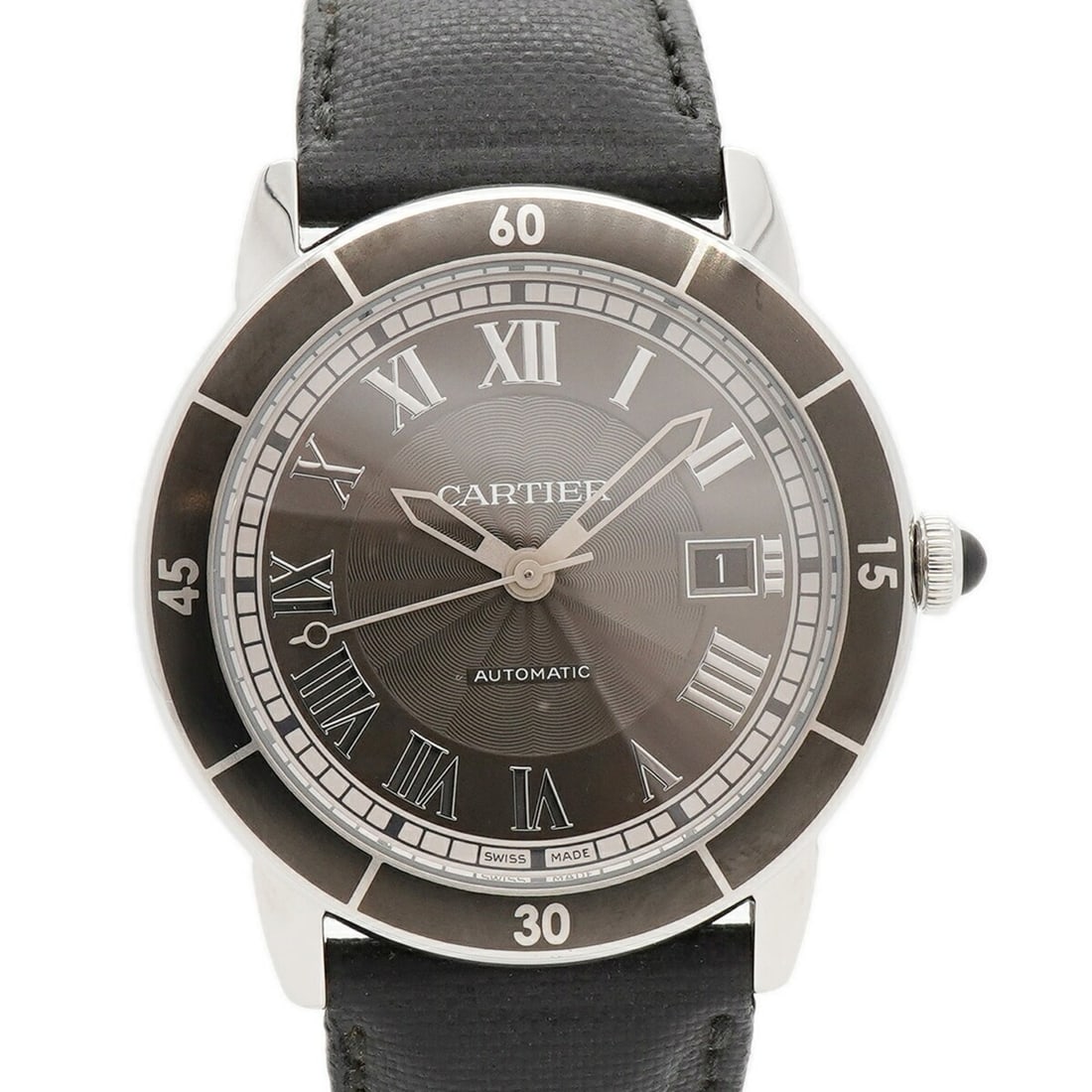Cartier Ronde Croisière WSRN0003 Gray Dial Men's Watch: --- Catalog ---Category: SizeWrist Size: 22cm / 8.66''Case Diameter: 41.8mm / 1.65''Category: DesignType: WristwatchGender: MenColor (Dial): GrayMaterial (Band): LeatherCategory: GeneralMPN: WSRN0003B