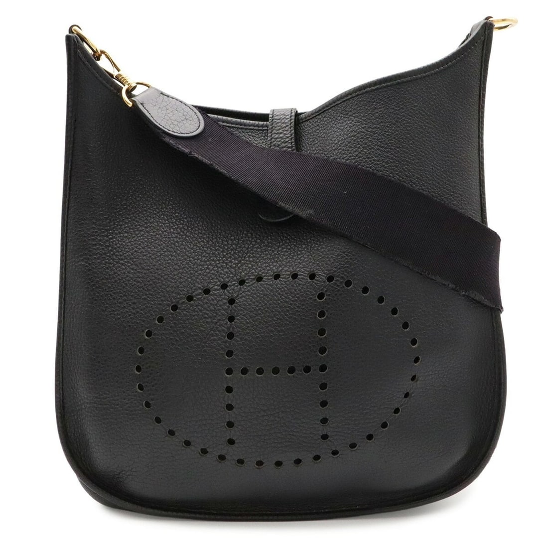 HERMES Evelyne I GM Shoulder Bag, Togo Leather, Black, G Stamp: --- Catalog ---Category: SizeSize (HxWxD): 30cm x 32cm x 8.5cm / 11.81'' x 12.59'' x 3.34''Category: DesignType: Shoulder bagColor: BlackGender: WomenMaterial: Togo leather Category: GeneralBrand: Her