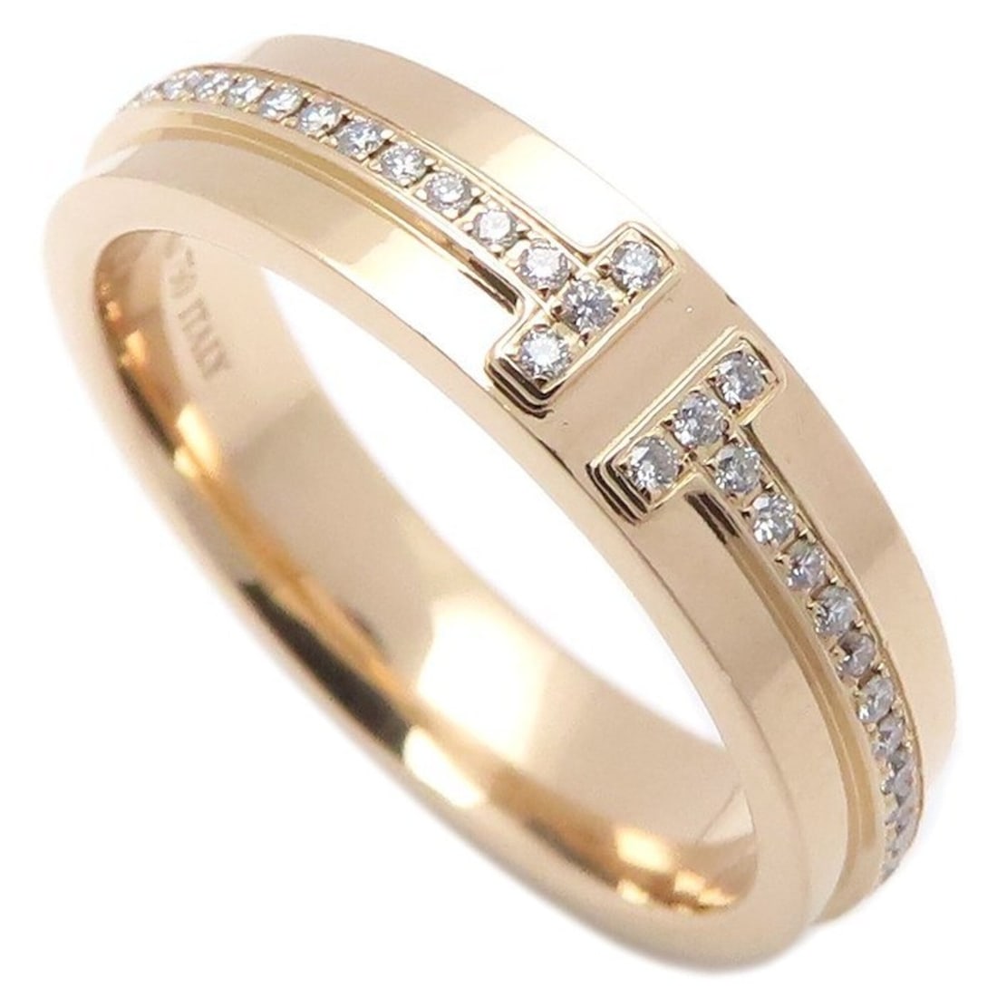 TIFFANY&Co. T Narrow Ring Diamond 18KPG 295900 (1 of 9)