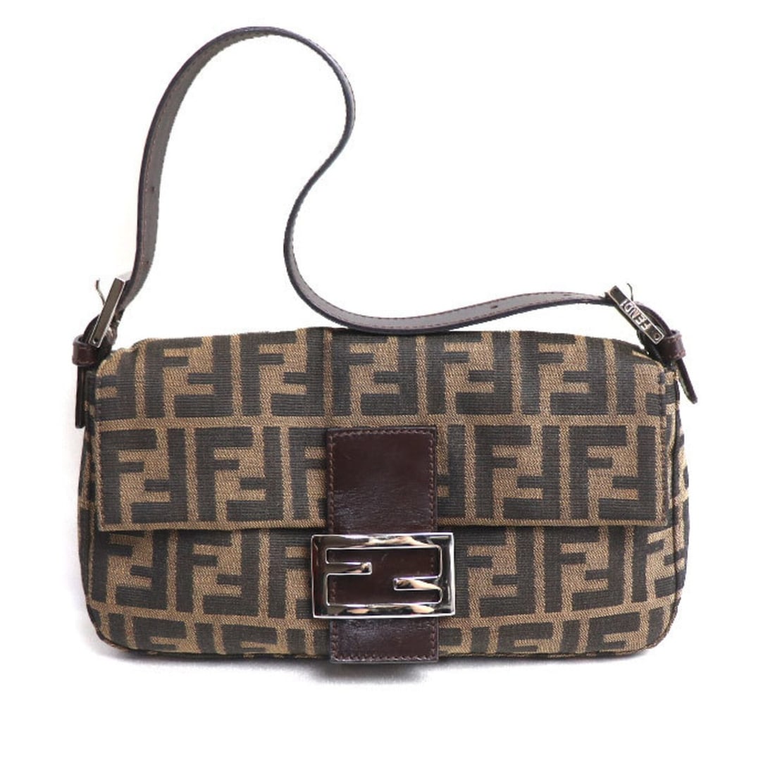 FENDI Zucca Baguette Shoulder Bag, Brown, 26424, Women's (1 of 10)