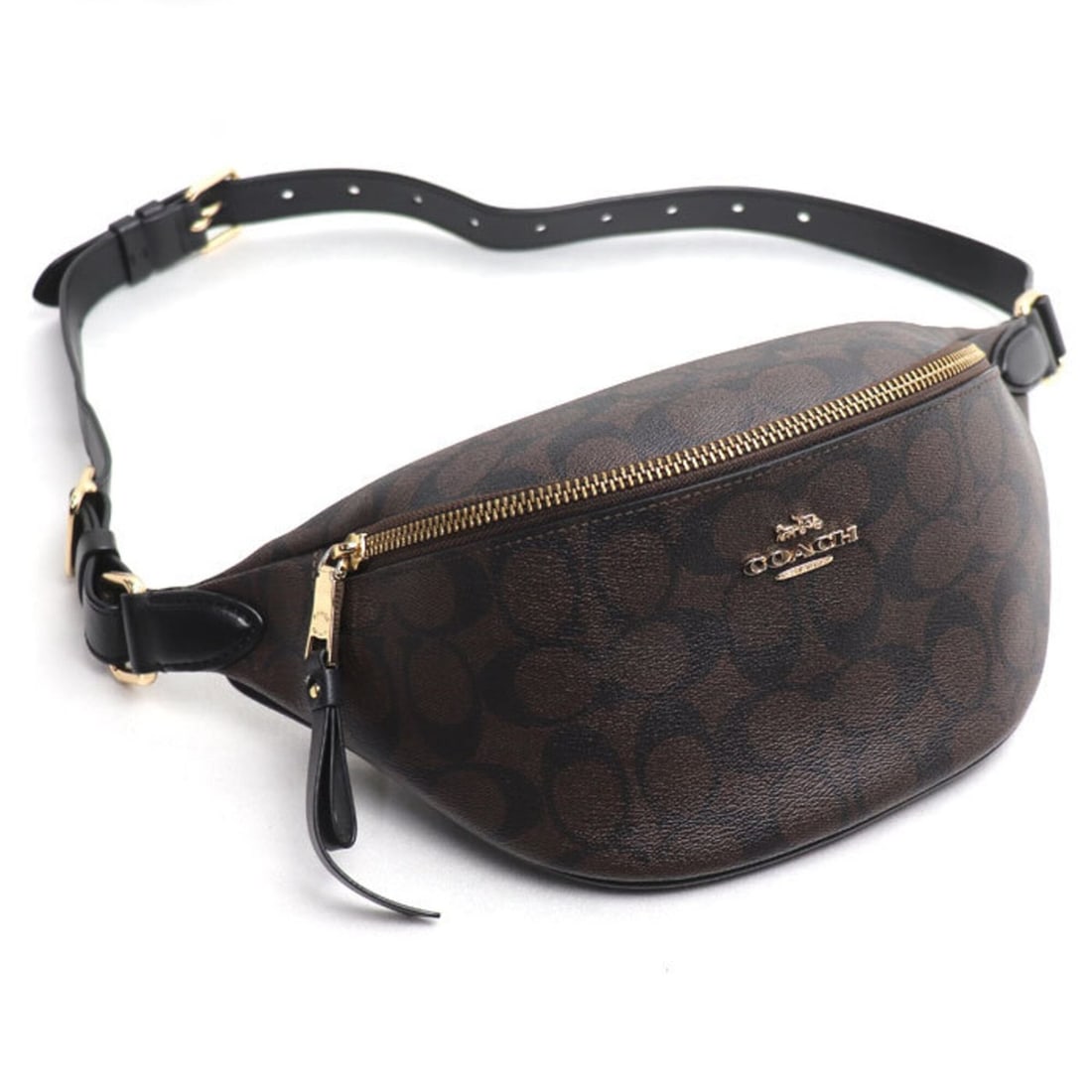 COACH Signature Waist Bag/Body Bag, Brown, F48740, Men's: --- Catalog ---Category: SizeSize (HxWxD): 12cm x 25cm x 10cm / 4.72'' x 9.84'' x 3.93''Category: DesignType: Sling bagColor: BrownGender: MenMaterial: PVC , Leather Category: GeneralMPN: F48740Brand:
