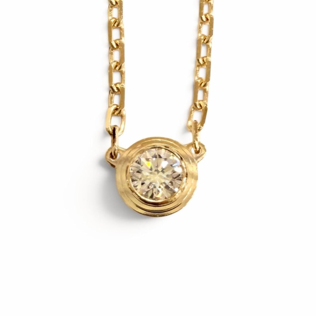 Cartier 543GRZ Damour SM Diamond Necklace, 750 (YG), purchased April 2014, Yellow Gold, Weight 2.8g, (1 of 10)