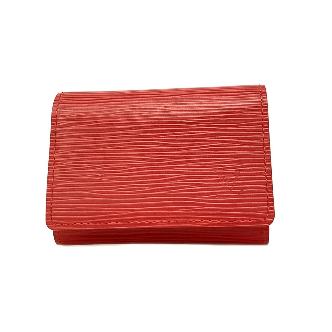 Louis Vuitton Epi Leather Business Card Holder, Enveloppe Carte de Visite, M5658E, Rouge, Ladies'.: --- Catalog ---Category: DesignType: Business card caseColor: RougeGender: WomenCategory: GeneralMPN: M5658EBrand: Louis VuittonCategory: Physical PropertiesSize (HxWxD): 8cm x 10.5cm x 2cm / 3.14'' x