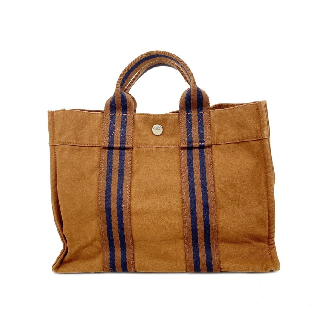 Hermes Fourre-Tout PM Canvas Tote Bag, Brown, Women's: --- Catalog ---Category: SizeSize (HxWxD): 22cm x 30cm x 8cm / 8.66'' x 11.81'' x 3.14''Category: DesignType: Tote bagColor: BrownGender: WomenMaterial: Canvas Hardware Color: SilverCategory: GeneralB
