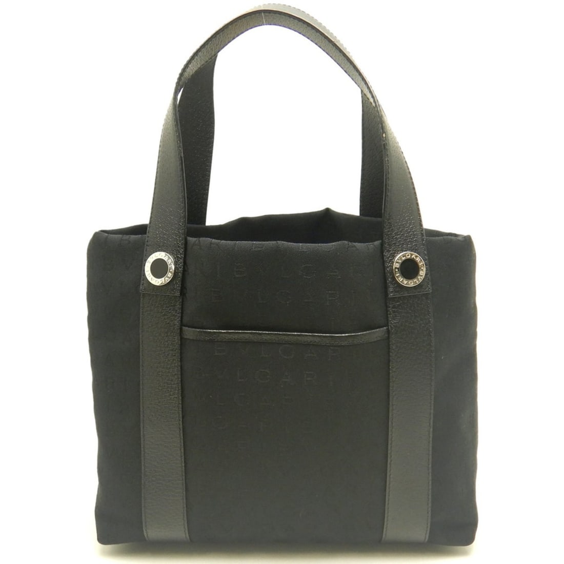BVLGARI Logomania Tote Bag, Canvas x Leather, Black, Women's, 254267: --- Catalog ---Category: SizeSize (HxWxD): 23cm x 27cm x 11cm / 9.05'' x 10.62'' x 4.33''Category: DesignType: Tote bagColor: BlackGender: WomenMaterial: Canvas , Leather Category: GeneralBrand: Bvlga