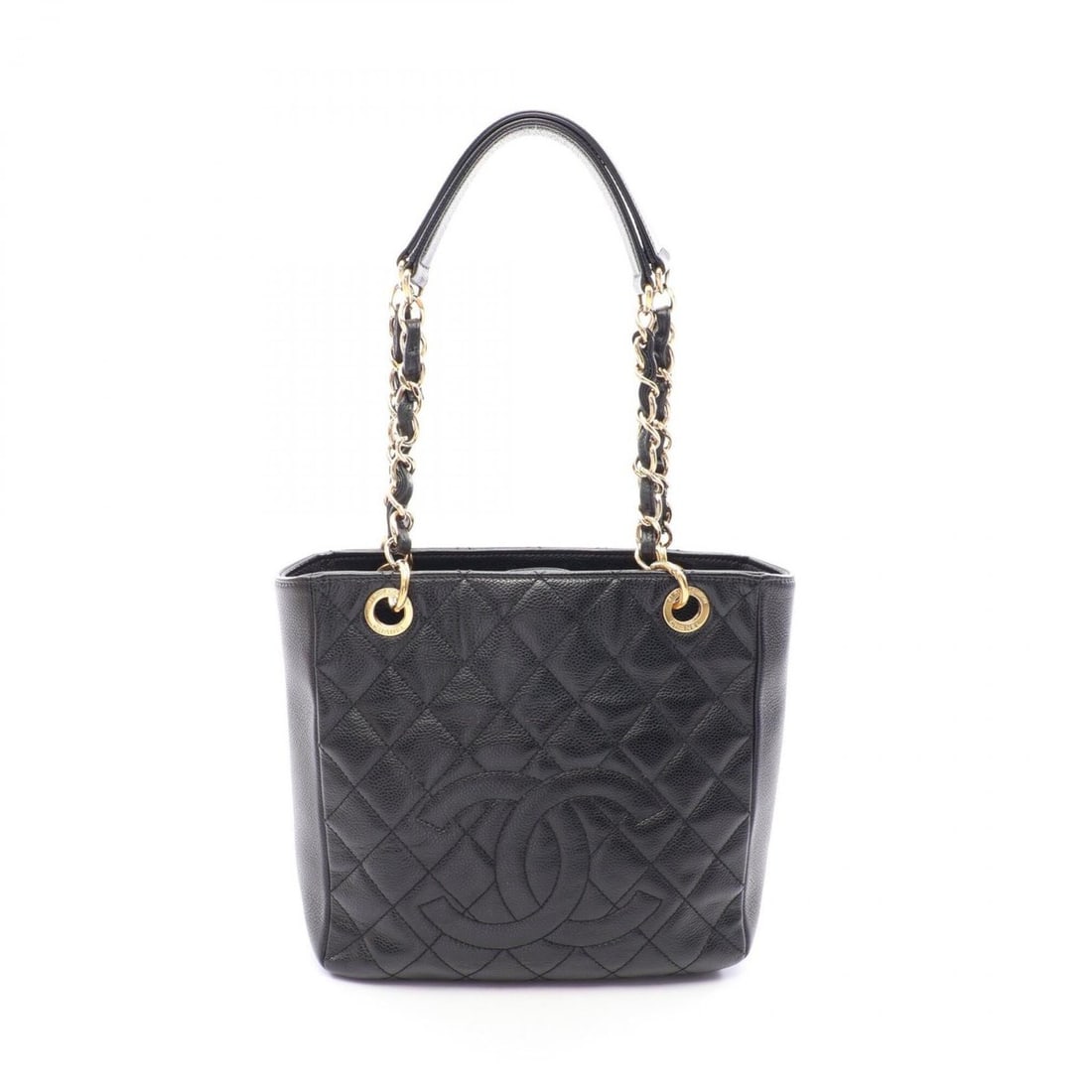 Chanel Matelassé PST Tote Bag Handbag, Caviar Leather (Grained Calfskin), Women's, Black, A50994: --- Catalog ---Category: SizeSize (HxWxD): 23cm x 24cm x 8cm / 9.05'' x 9.44'' x 3.14''Category: DesignType: Handbag, Tote bagColor: BlackGender: WomenMaterial: Grained Calfskin Hardware Color: GoldCa