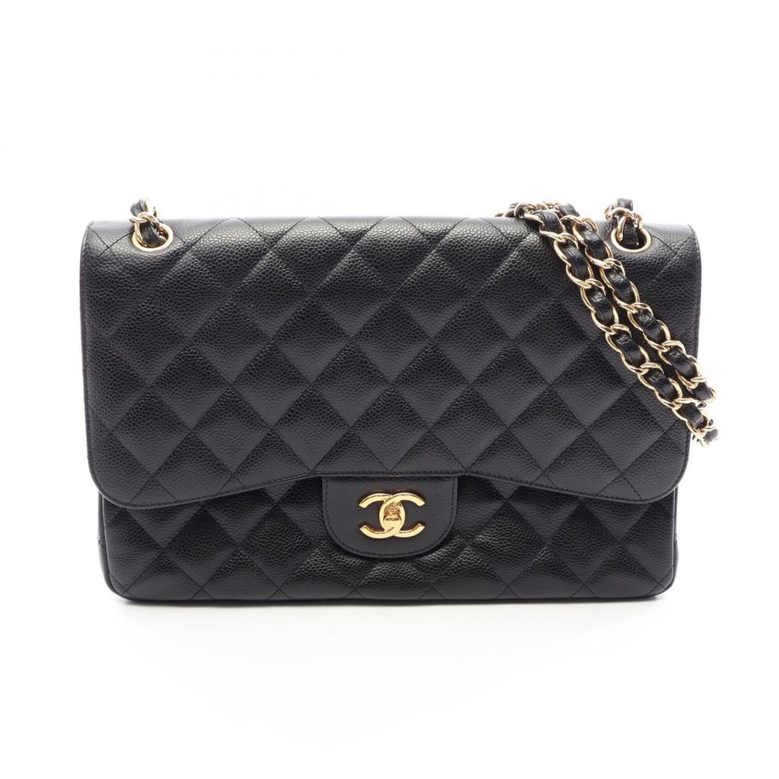 Chanel CHANEL Large Matelassé 30 Classic Double Flap Shoulder Bag Handbag Caviar Skin (Grained (1 of 9)