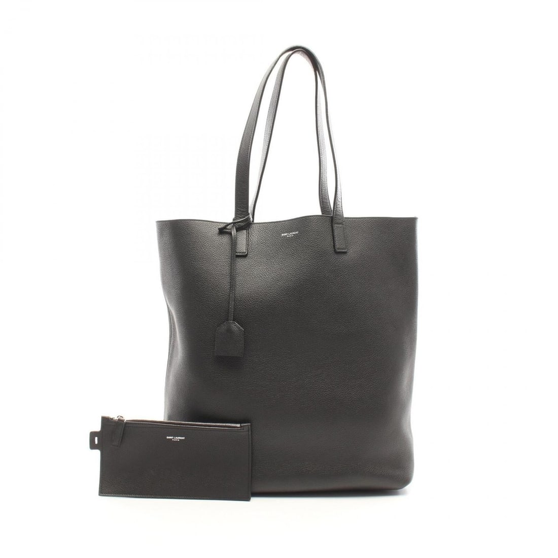 Yves Saint Laurent Saint Laurent Paris Bold Tote Bag Handbag Leather Women's Black 676657 (1 of 12)