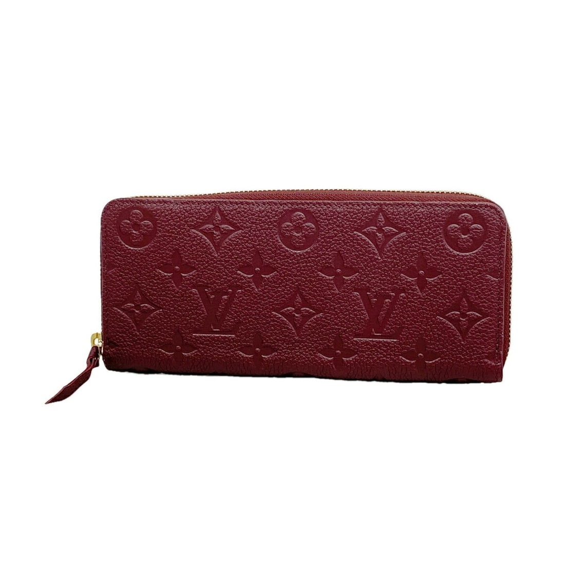 Louis Vuitton Monogram Empreinte Portefeuille Clemence Long Wallet M25815 Grenat Red (Women's): --- Catalog ---Category: SizeSize (HxWxD): 8.5cm x 19.5cm x 2cm / 3.34'' x 7.67'' x 0.78''Category: DesignType: Long wallet (bi-fold)Gender: WomenCategory: GeneralMPN: M25815Brand: Louis Vuitton--- It