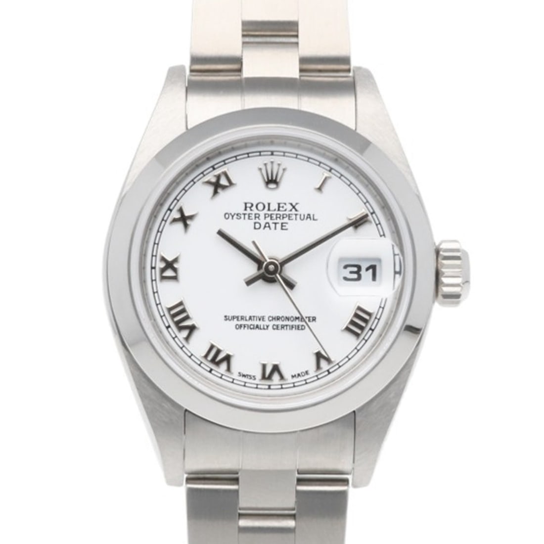 Rolex Date Oyster Perpetual Watch, Stainless Steel, 79160, Automatic Winding, Overhauled, K-serial: --- Catalog ---Category: SizeWrist Size: 17cm / 6.69''Case Diameter: 26mm / 1.02''Category: DesignType: WristwatchGender: WomenColor (Dial): SilverMaterial (Band): Stainless steelMaterial (Case): Stai
