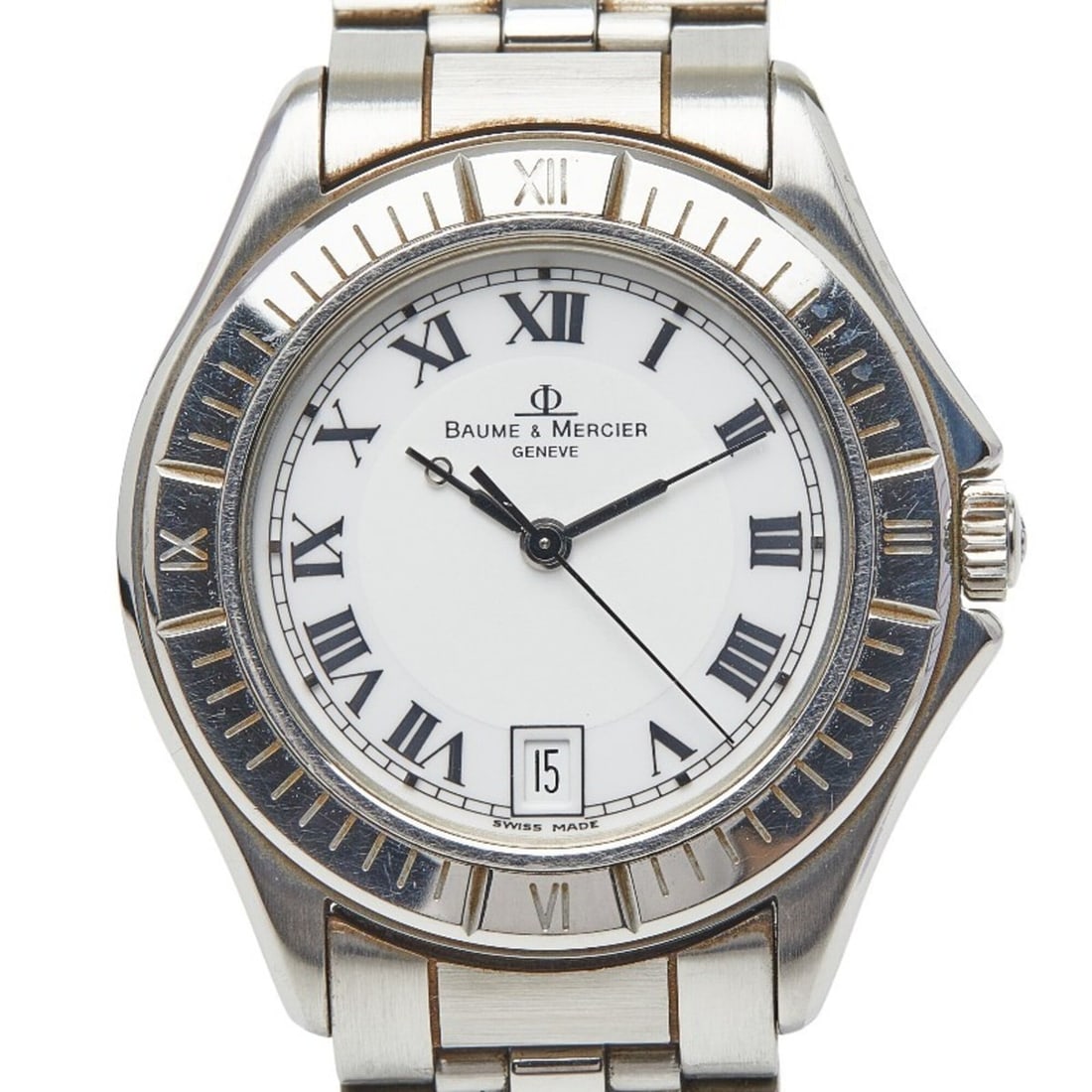 Baume & Mercier watch MV045042, quartz, white dial, stainless steel, men's.: --- Catalog ---Category: SizeWrist Size: 16cm / 6.29''Case Diameter: 36.7mm / 1.44''Category: DesignType: WristwatchGender: MenColor (Dial): WhiteMaterial (Band): Stainless steelMaterial (Case): Stain