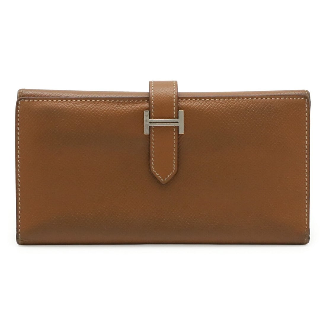 HERMES Bearn 2PLIS Tri-fold Long Wallet, Veau Epsom Leather, Gold, Camel, Brown, ?J Stamp: --- Catalog ---Category: SizeSize (HxWxD): 10cm x 17.5cm / 3.93'' x 6.88''Category: DesignType: Long wallet (tri-fold)Color: Brown, CamelGender: WomenMaterial: Epsom leather Category: GeneralBrand: He