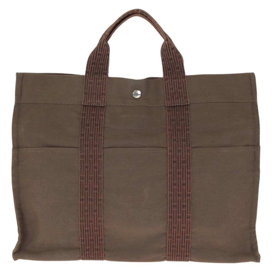 HERMES Herline MM Brown Polyamide Polyester Tote Bag Handbag for Women: --- Catalog ---Category: SizeSize (HxWxD): 31cm x 41cm x 11cm / 12.2'' x 16.14'' x 4.33''Category: DesignType: Handbag, Tote bagColor: BrownGender: WomenMaterial: Polyamide , Polyester Category: Gener