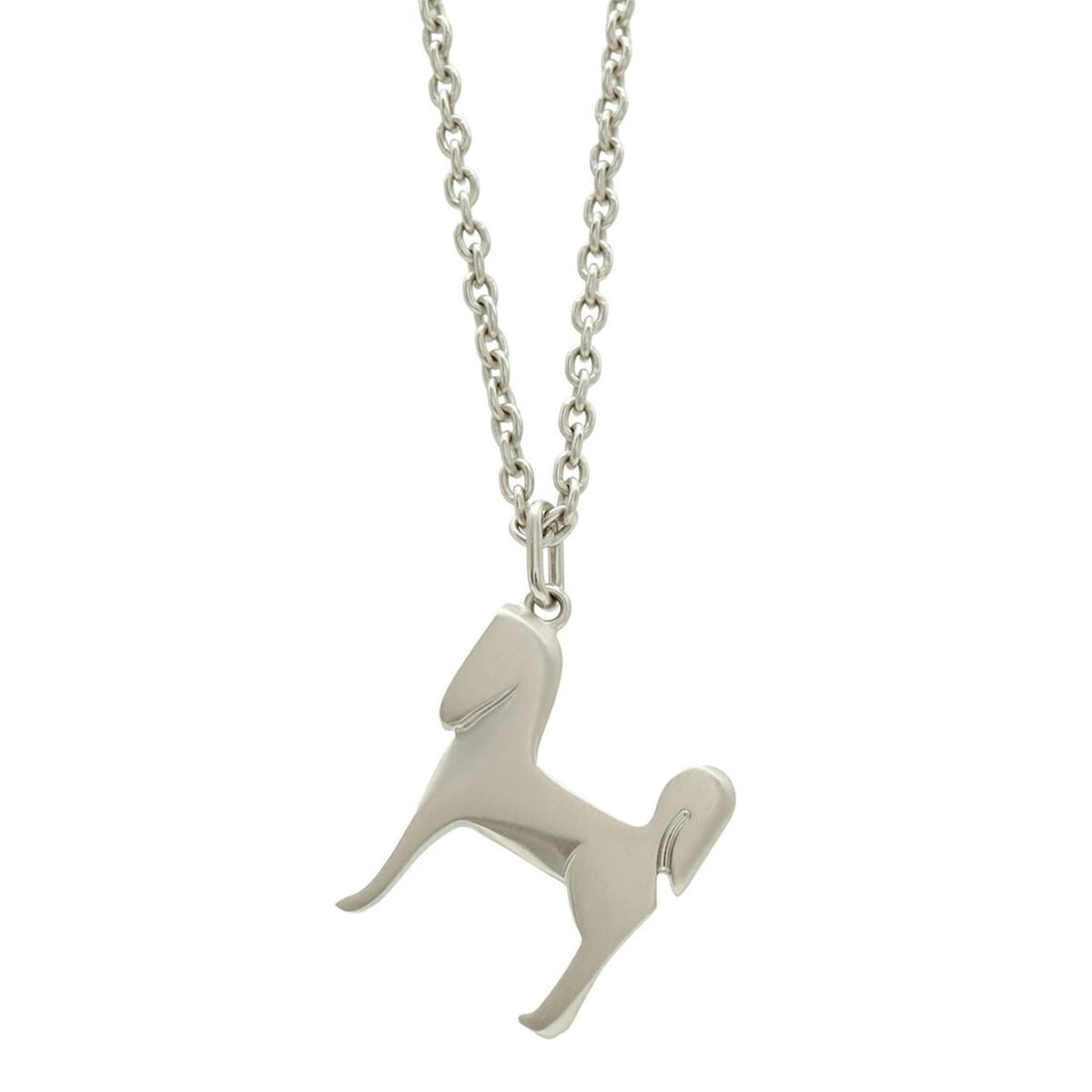 HERMES Panache Necklace Pendant Chain Horse Motif Metal Silver: --- Catalog ---Category: SizePendant Size: 27mm x 23mm / 1.06'' x 0.9''Neck Circumference: 58 cm / 22.83''Category: DesignColor: SilverGender: WomenPendant Type: PendantNecklace Type: NecklaceCategory