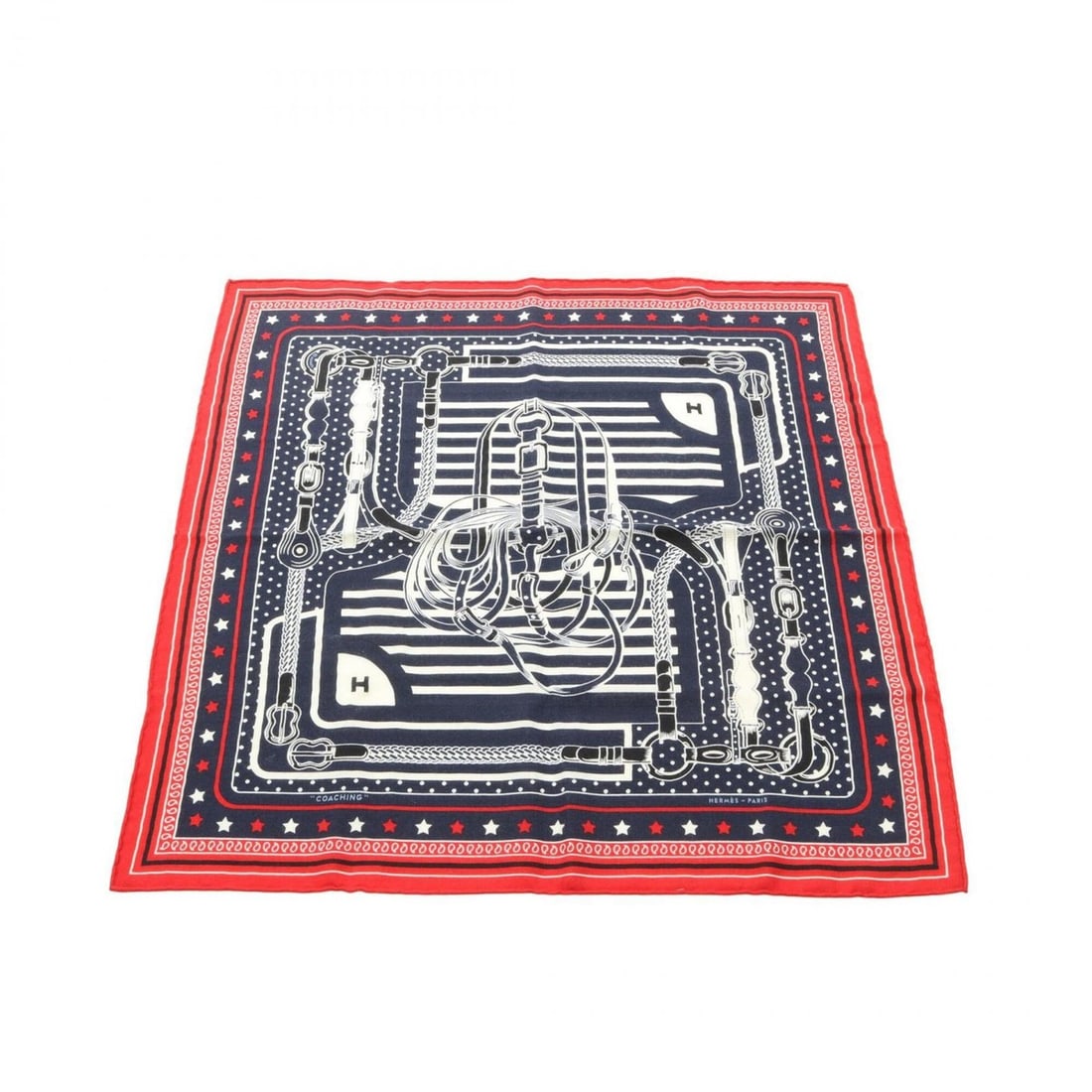 Hermes Carre 55 Disco Coaching Bandana Scarf Muffler Silk Cashmere Women's Navy Red: --- Catalog ---Category: SizeSize (LxW): 55cm x 55cm / 21.65'' x 21.65''Category: DesignType: BandanaColor: Navy, Red colorGender: WomenMaterial: Silk , Cashmere Category: GeneralBrand: Hermes--- Item