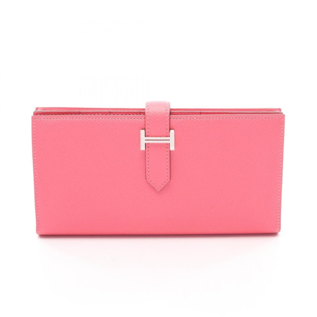Hermes Bearn Soufflet Rose Azalee Bi-fold Long Wallet, Veau Epsom Leather, Women's, Pink, 039785CK (1 of 6)